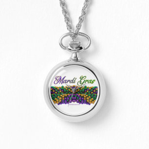SlipperyJoe's Mardi Gras Bead Necklaces purple gol