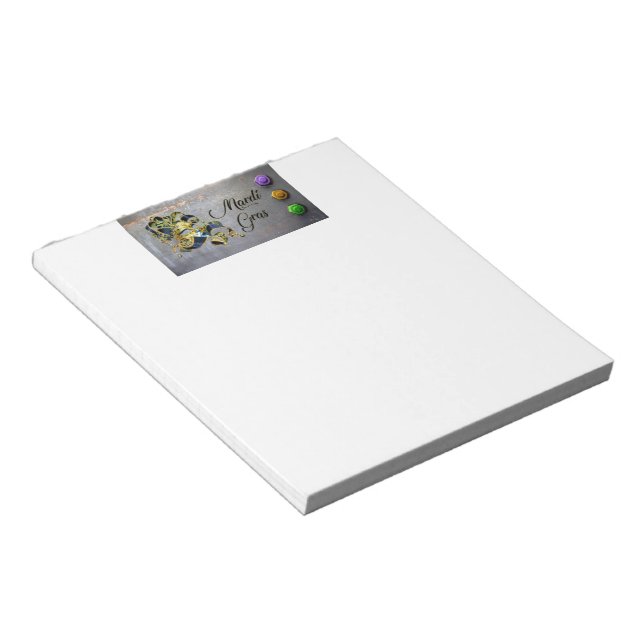 SlipperyJoe's Mardi Gras celebration decorative Ve Notepad (Angled)
