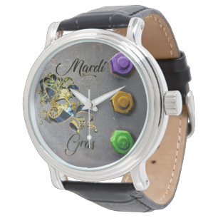 SlipperyJoe's Mardi Gras celebration decorative Ve Watch