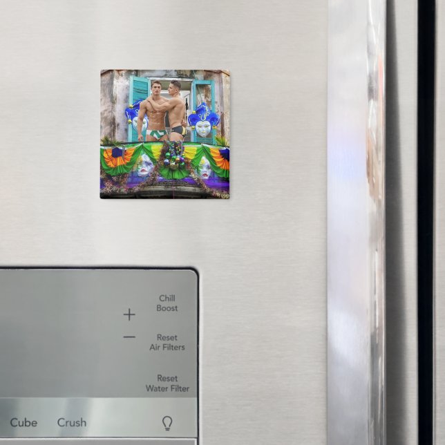 SlipperyJoe's Mardi Gras masks beads decorations s Magnet (In Situ (Fridge))