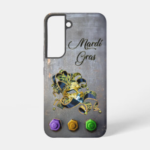SlipperyJoe's Mardi Gras masquerade mask purple ye Samsung Galaxy Case