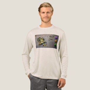 SlipperyJoe's Mardi Gras masquerade mask purple ye Tri-Blend Shirt