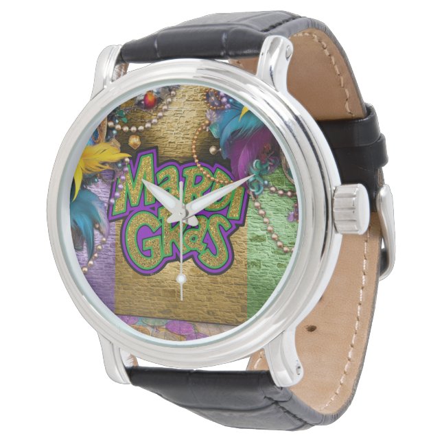 SlipperyJoe's Mardi Gras-themed graphic doubloons  Watch (Angled)