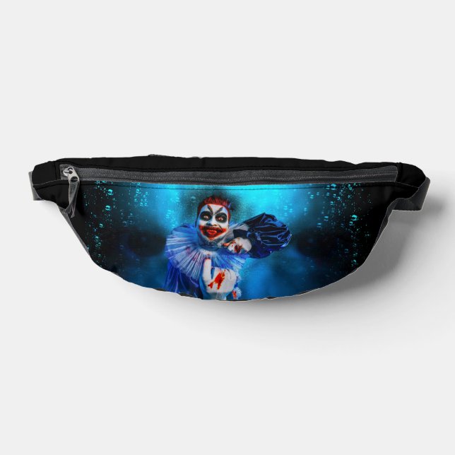SlipperyJoe's menacing clown Happy Halloween red b Bum Bags (Lay Down)