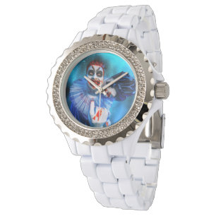 SlipperyJoe's menacing clown Happy Halloween red b Watch