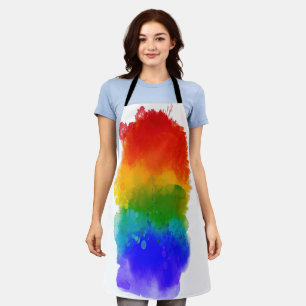 SlipperyJoe's modern pride splatter energy and col Apron