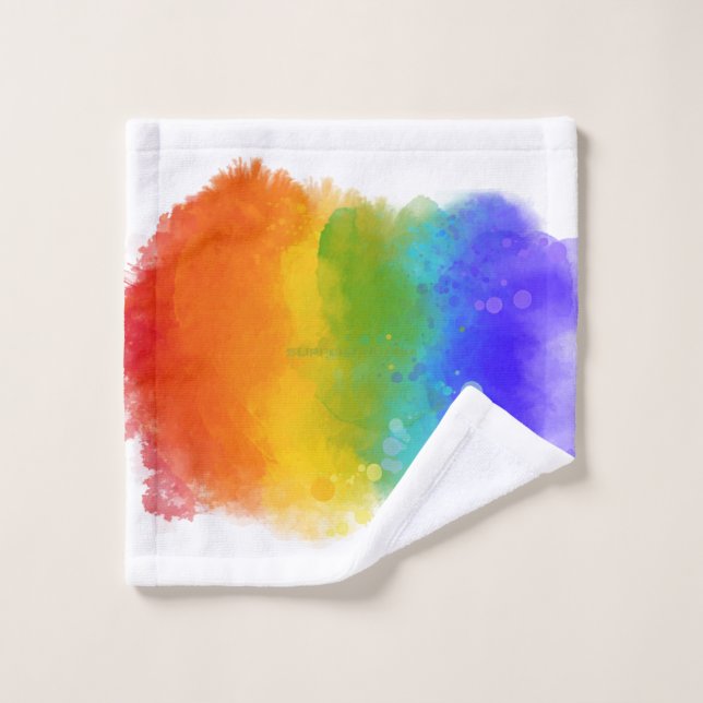 SlipperyJoe's modern pride splatter energy and col Bath Towel Set (Wash Cloth)