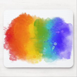 SlipperyJoe's modern pride splatter energy and col Mouse Pad