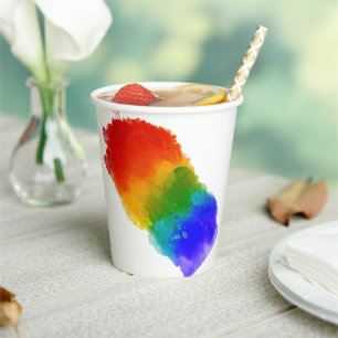 SlipperyJoe's modern pride splatter energy and col Paper Cups