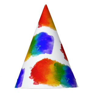 SlipperyJoe's modern pride splatter energy and col Party Hat