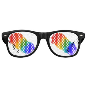 SlipperyJoe's modern pride splatter energy and col Retro Sunglasses