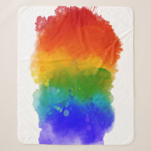 SlipperyJoe's modern pride splatter energy and col Sherpa Blanket