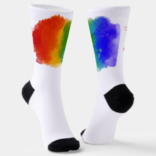 SlipperyJoe's modern pride splatter energy and col Socks