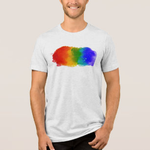 SlipperyJoe's modern pride splatter energy and col Tri-Blend Shirt