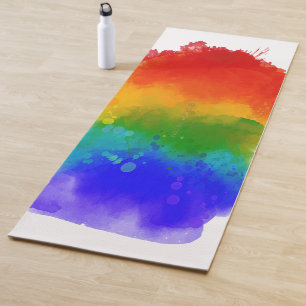 SlipperyJoe's modern pride splatter energy and col Yoga Mat