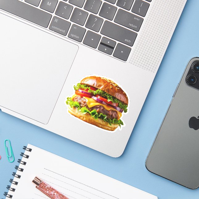 SlipperyJoe's mouthwatering cheeseburger crispy ba (Laptop w/ iPhone)