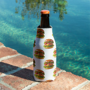 SlipperyJoe's mouthwatering cheeseburger crispy ba Bottle Cooler