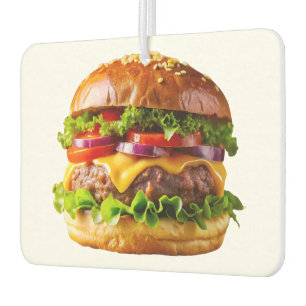 SlipperyJoe's mouthwatering cheeseburger crispy ba Car Air Freshener