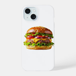 SlipperyJoe's mouthwatering cheeseburger crispy ba iPhone 15 Case