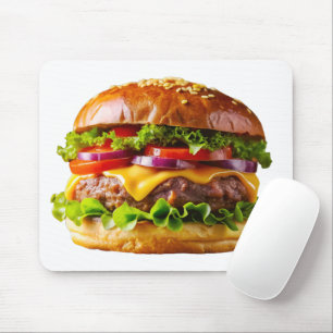 SlipperyJoe's mouthwatering cheeseburger crispy ba Mouse Pad