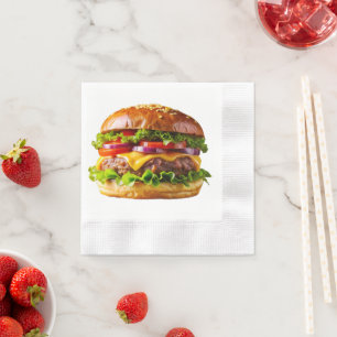 SlipperyJoe's mouthwatering cheeseburger crispy ba Napkin