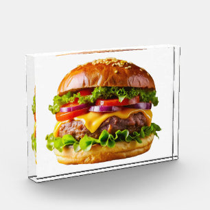 SlipperyJoe's mouthwatering cheeseburger crispy ba Photo Block