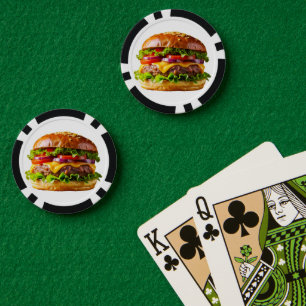 SlipperyJoe's mouthwatering cheeseburger crispy ba Poker Chips
