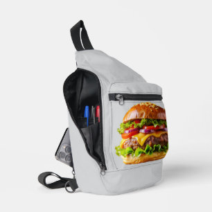SlipperyJoe's mouthwatering cheeseburger crispy ba Sling Bag