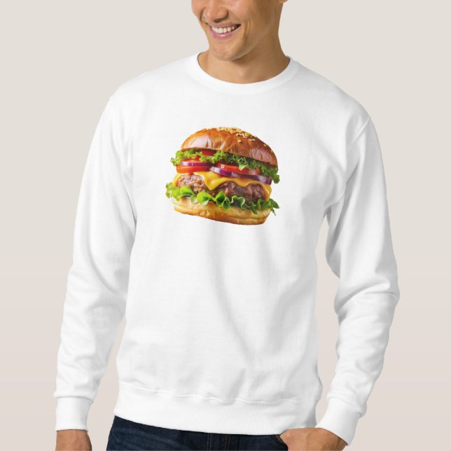SlipperyJoe's mouthwatering cheeseburger crispy ba Sweatshirt (Front)