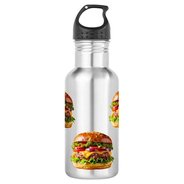 SlipperyJoe's mouthwatering stacked hamburger thic 532 Ml Water Bottle (Front)
