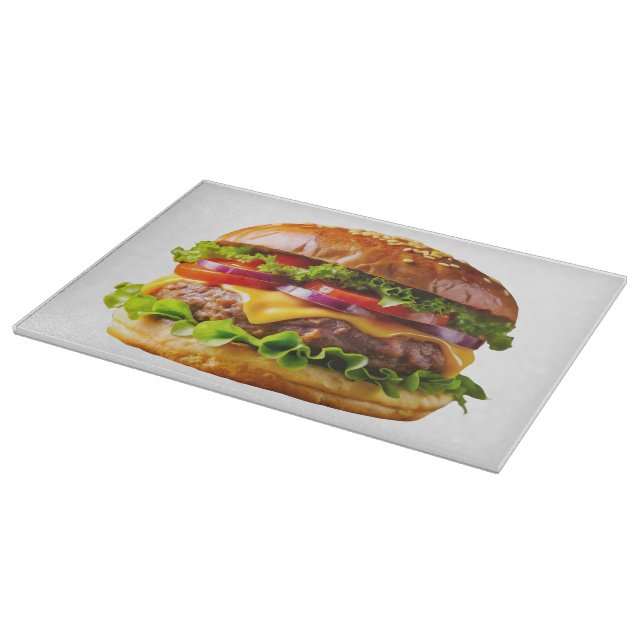SlipperyJoe's mouthwatering stacked hamburger thic Cutting Board (Corner)
