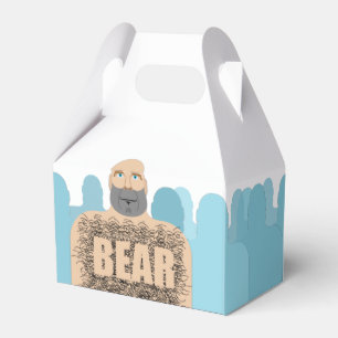 SlipperyJoe's muscular bald bear man stylised cart Favour Box