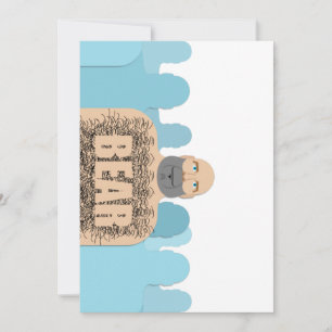 SlipperyJoe's muscular bald bear man stylised cart Holiday Card