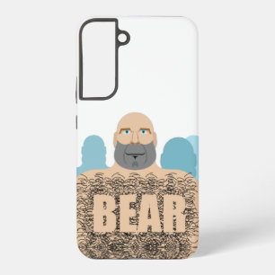 SlipperyJoe's muscular bald bear man stylised cart Samsung Galaxy Case