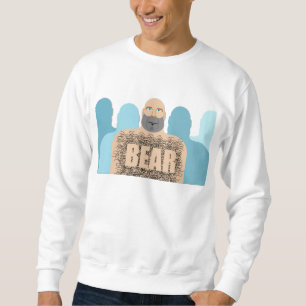SlipperyJoe's muscular bald bear man stylised cart Sweatshirt