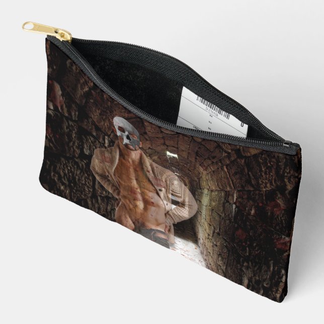 SlipperyJoe's muscular ghost stone dimly lit tunne Accessory Pouch (Open)