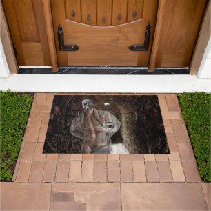 SlipperyJoe's muscular ghost stone dimly lit tunne Doormat