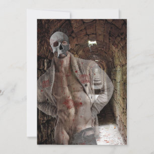 SlipperyJoe's muscular ghost stone dimly lit tunne Holiday Card