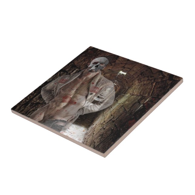 SlipperyJoe's muscular ghost stone dimly lit tunne Tile (Side)