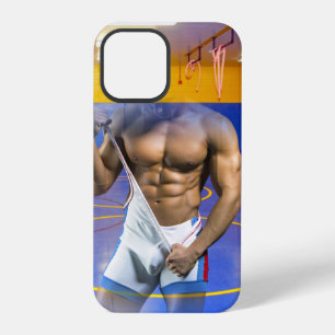 SlipperyJoe's muscular man bulge six-pack gym trai iPhone 12 Pro Case