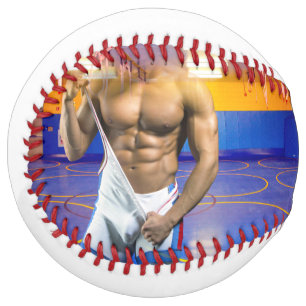 SlipperyJoe's muscular man bulge six-pack gym trai Softball