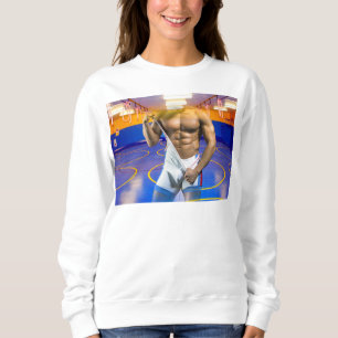 SlipperyJoe's muscular man bulge six-pack gym trai Sweatshirt