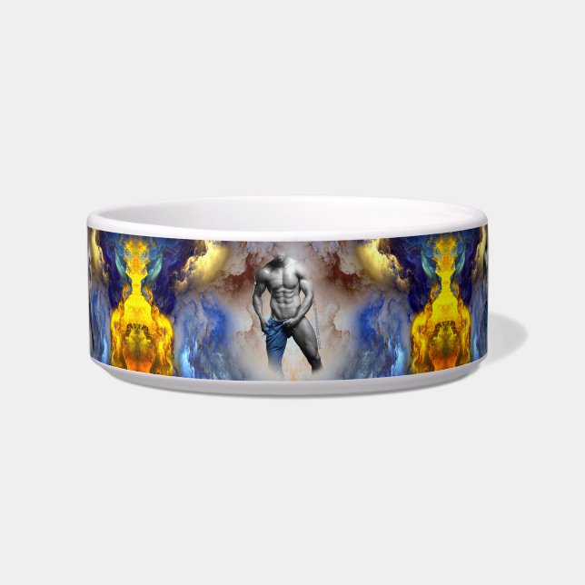 SlipperyJoe's muscular man physique steamy shirtle Bowl (Front)