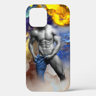 SlipperyJoe's muscular man physique steamy shirtle iPhone 12 Pro Case