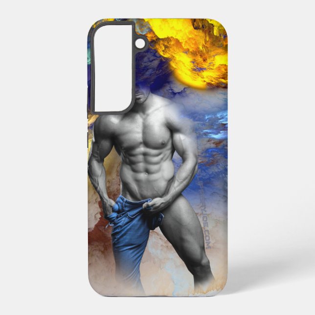 SlipperyJoe's muscular man physique steamy shirtle Samsung Galaxy S22+ Case (Back)