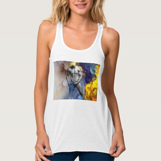 SlipperyJoe's muscular man physique steamy shirtle Singlet (Front)