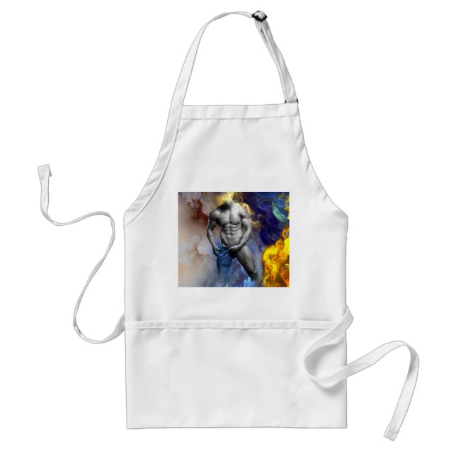 SlipperyJoe's muscular man physique steamy shirtle Standard Apron (Front)