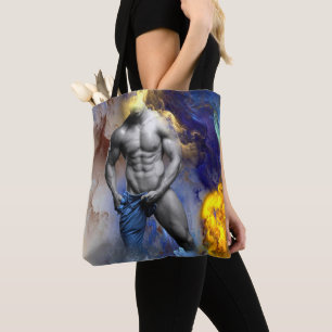 SlipperyJoe's muscular man physique steamy shirtle Tote Bag