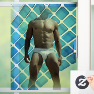 SlipperyJoe's muscular man six-pack abs white unde