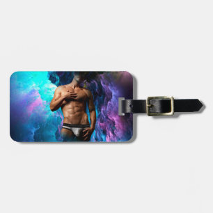SlipperyJoe's muscular man underwear bulge cosmic Luggage Tag